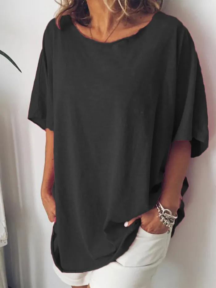 Round Neck Casual Short Sleeve Shirts