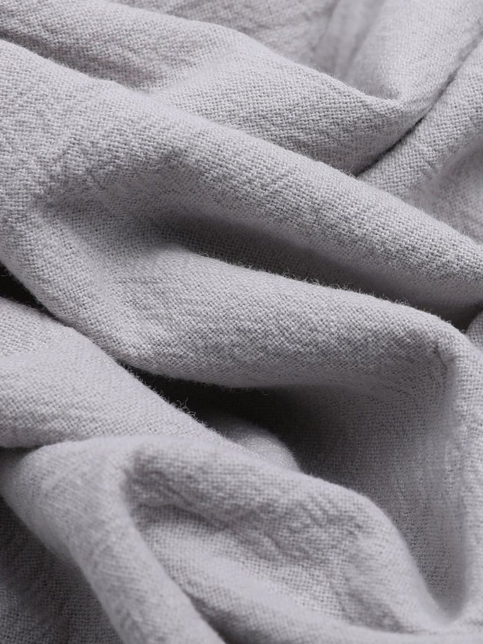 Brown 3/4 Sleeve Pockets Shift Plus Size Dress