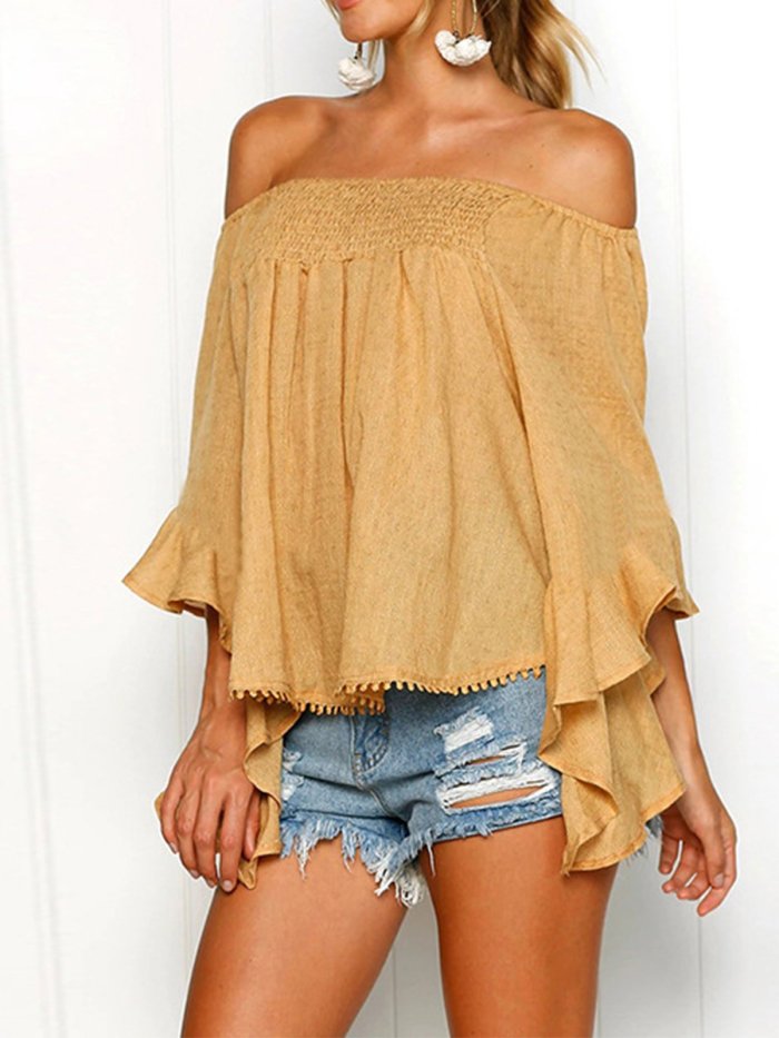 O-Neck Casual Shirts & Blouses