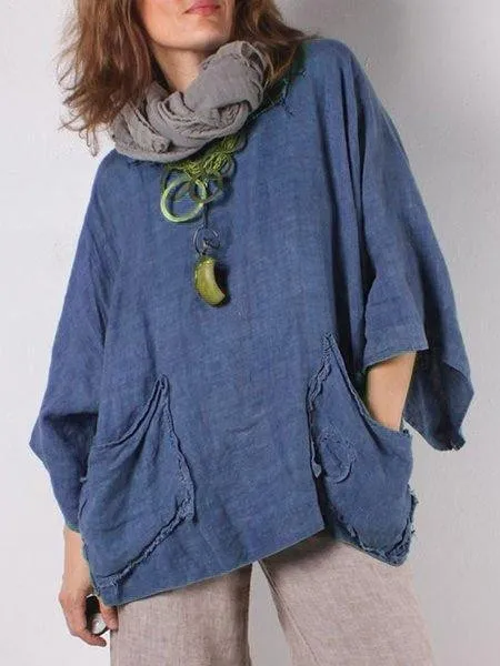 V Neck Long Sleeve Casual Casual Tops