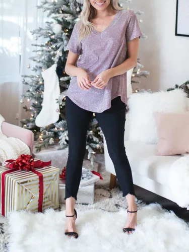 Casual V Neck T-Shirts