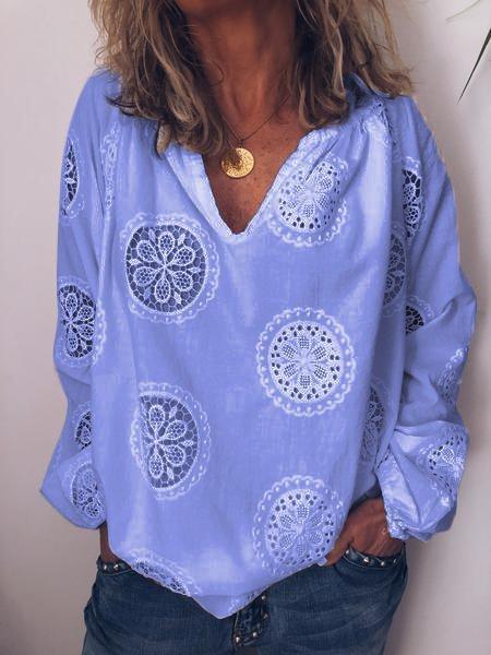 White Chiffon Long Sleeve Shirts & Tops