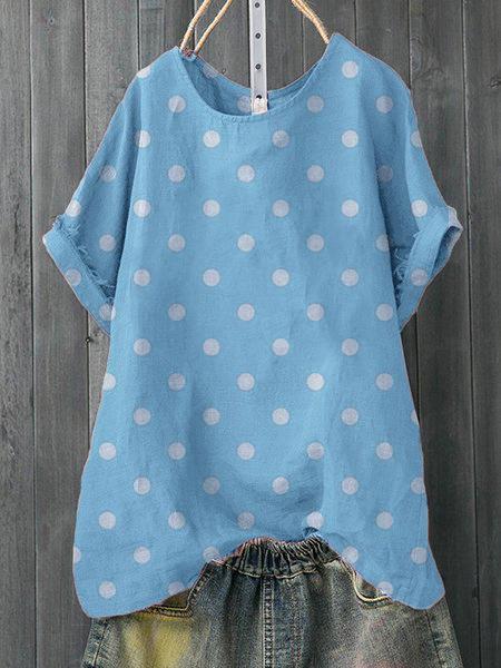 Casual Polka Dots Shirts & Tops
