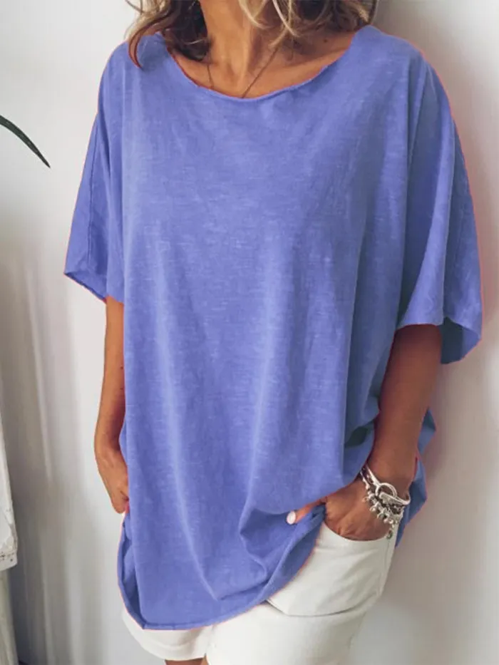 Round Neck Casual Short Sleeve Shirts