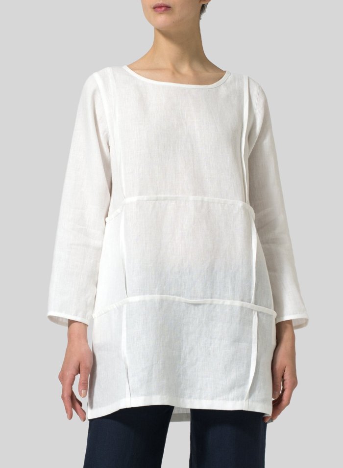 Patchwork Crew Neck Long Sleeve Shirts & Tops