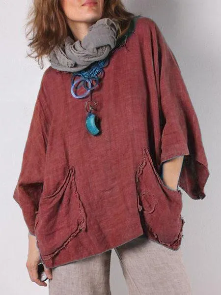 V Neck Long Sleeve Casual Casual Tops