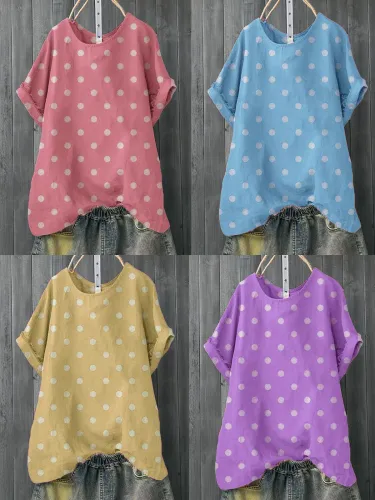 Casual Polka Dots Shirts & Tops