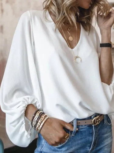 White Cotton Casual Shirts & Tops