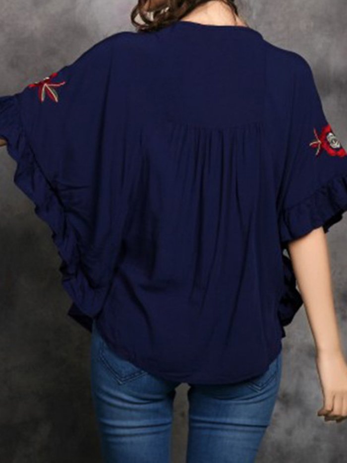 Crew Neck 3/4 Sleeve Shirts & Tops
