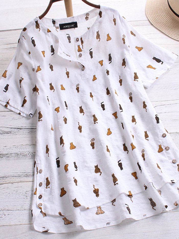 Women Casual Loose Tops Tunic Blouse Shirt