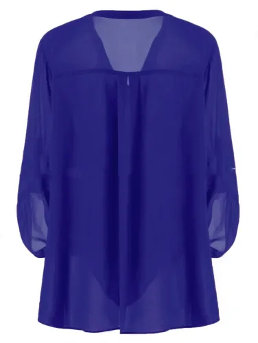 Casual 3/4 Sleeve Linen Shirts & Tops