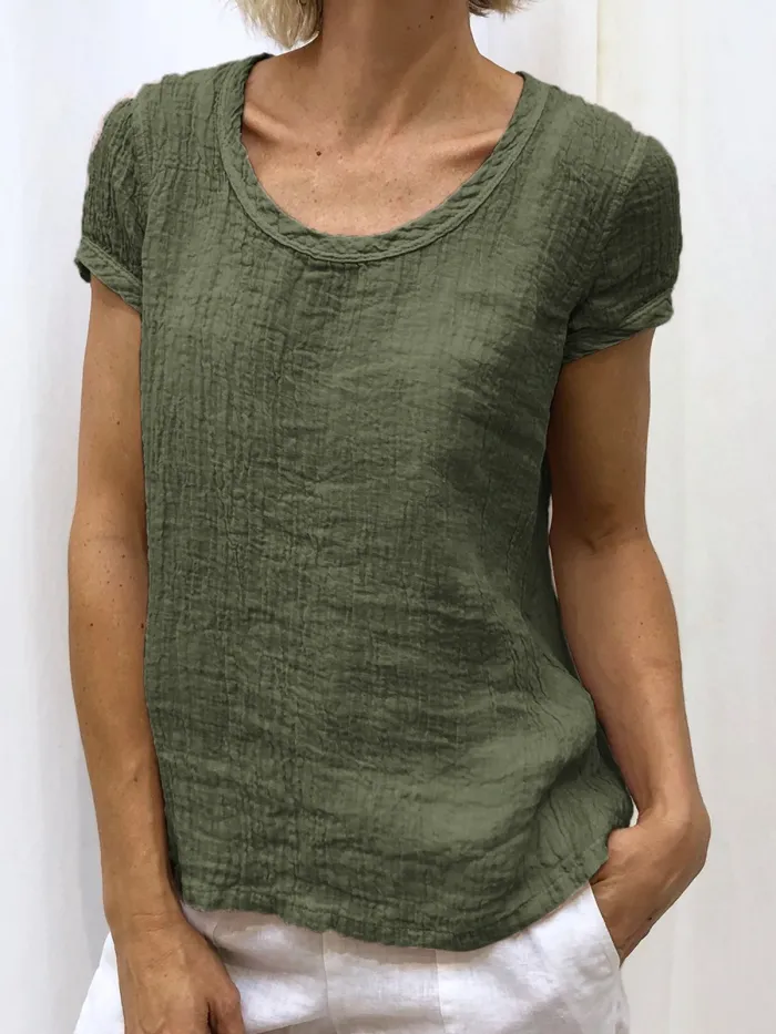 Summer Short Sleeve Round Neck Casual T-Shirts