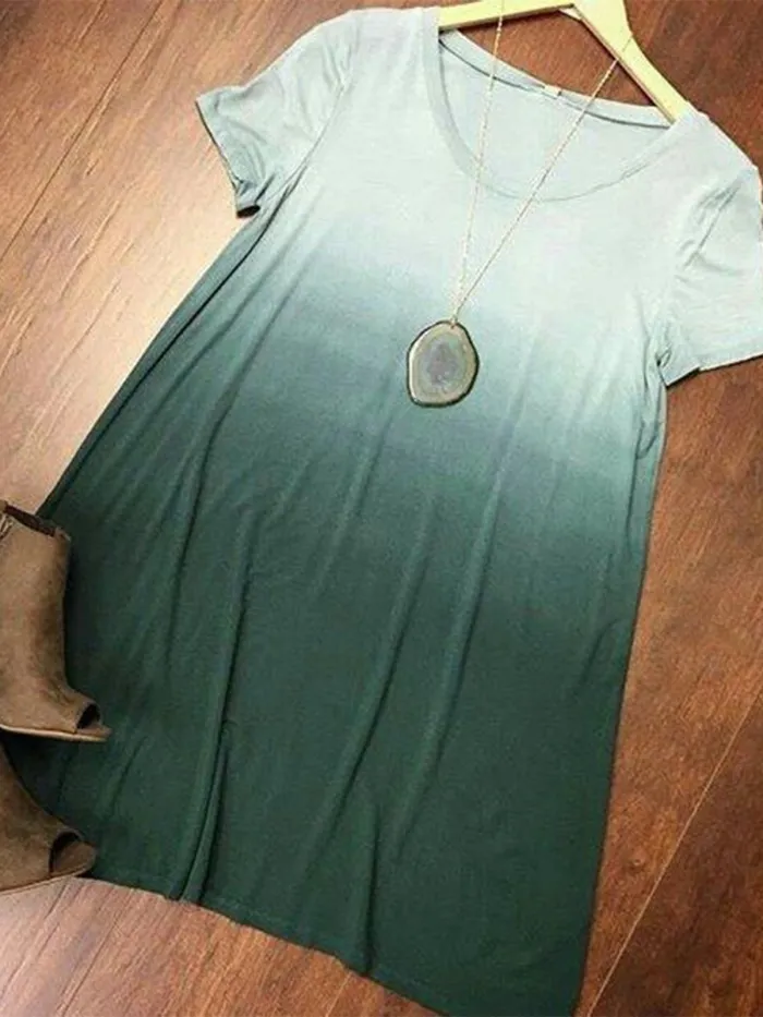 Round Neck Short Sleeve Casual Shirts & Tops