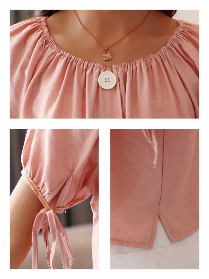 Plus Size Women Short  Sleeve  Off Shoulder  Solid   Casual  Tops
