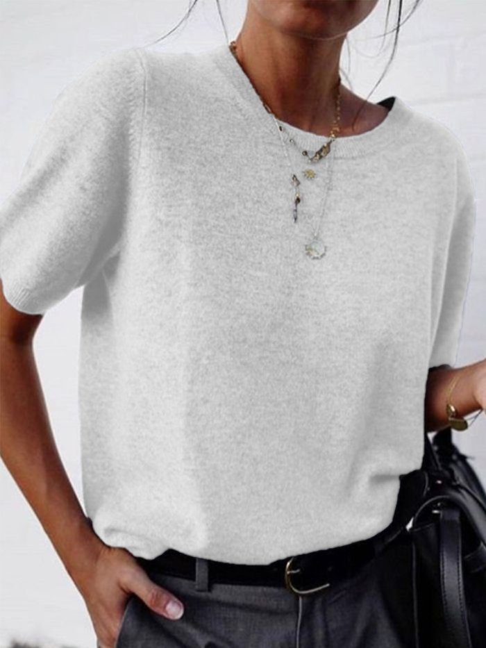 Casual Round Neck Shirts & Tops