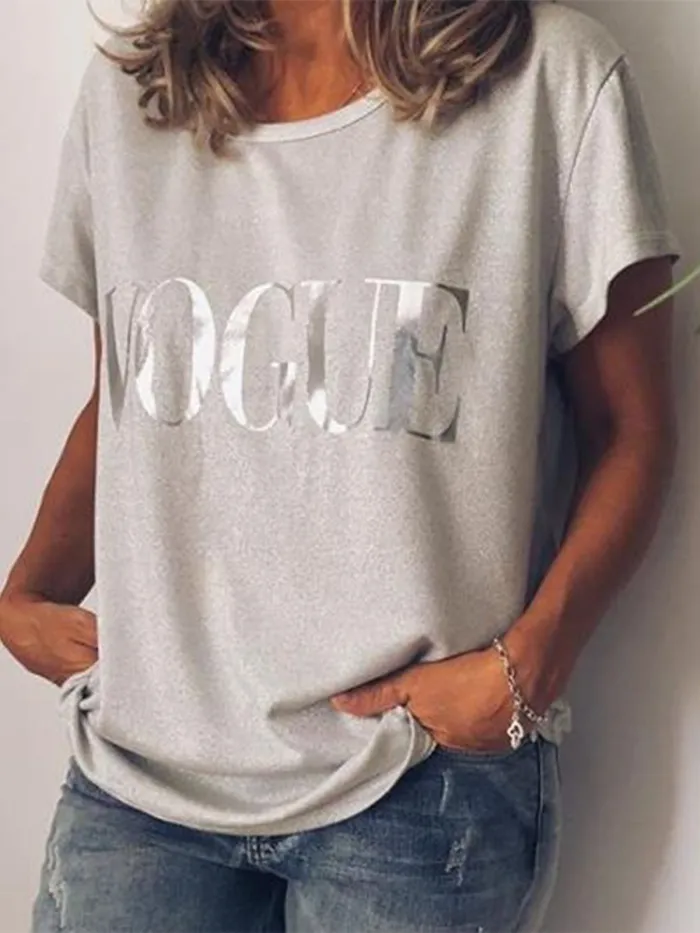 Casual Round Neck Short Sleeve Shirts