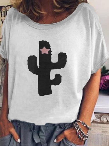 Short Sleeve Round Neck Casual Shirts & Tops