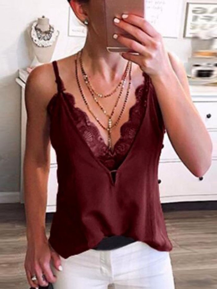 Sleeveless Casual Cotton Shirts & Tops