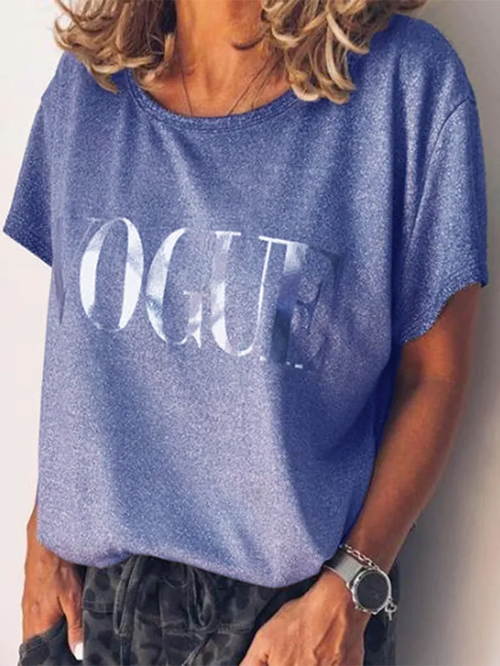 Casual Round Neck Short Sleeve Shirts