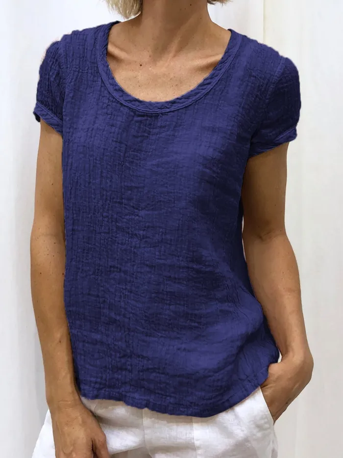 Summer Short Sleeve Round Neck Casual T-Shirts