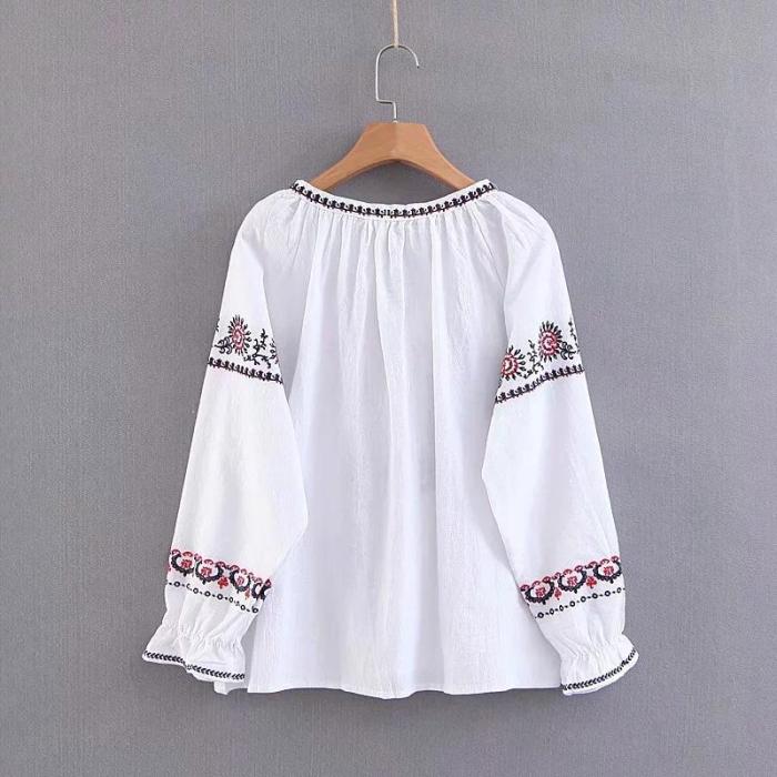 V Neck Long Sleeve Shirts & Tops