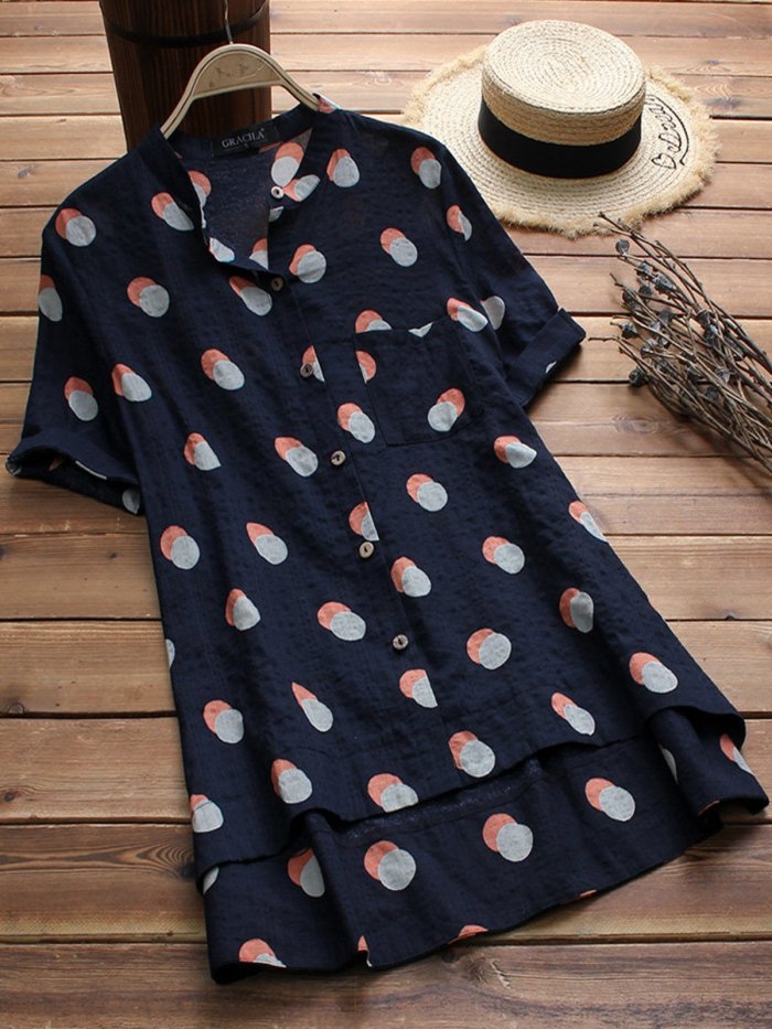 Casual Short Sleeve Plus Size Tops