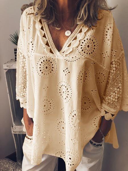 Women Cutout Blouse T Shirt Tunic Tops