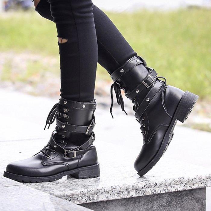 Women PU Booties Casual Comfort Plus Size Shoes
