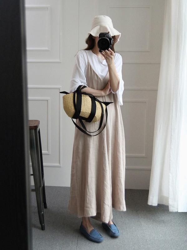 LOOSE PURE COLOR SIMPLE JUMPSUIT PANTS