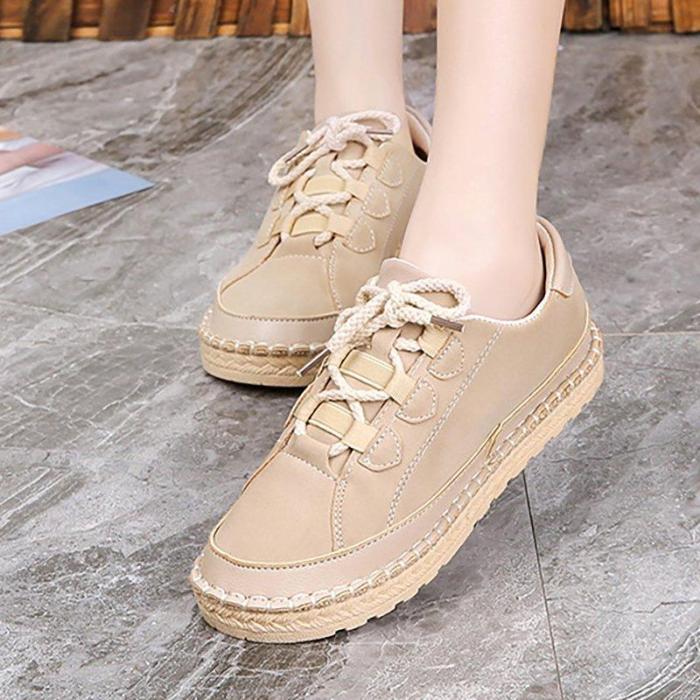 Women Flocking Sneakers Casual Comfort Lace Up Shoes