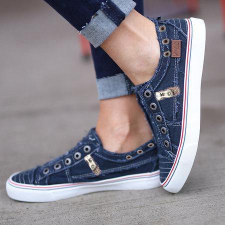 Women Zipper Daily Canvas Slip-on Athletic Sneakers