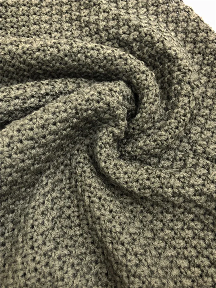 Knitted Casual Knitted Solid Cotton Winter Cardigan