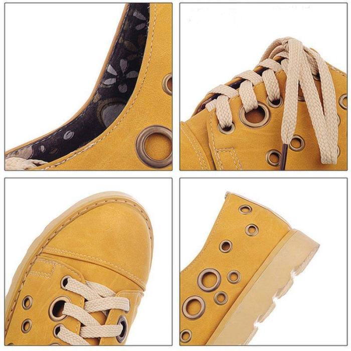 Women Metal Circle Lace-Up Spring/fall Pu Daily Oxfords Shoes