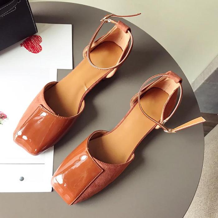 Date Spring/Fall Suede Panel Chunky Heel Heel