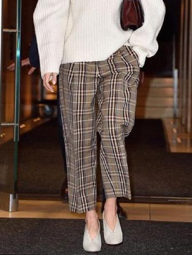 Checkered/plaid Vintage Shift Pants
