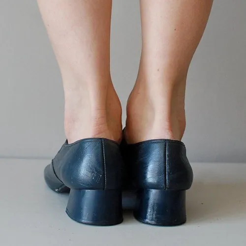 Mary Janes Blue Summer Low Heel Vintage  Women Shoes