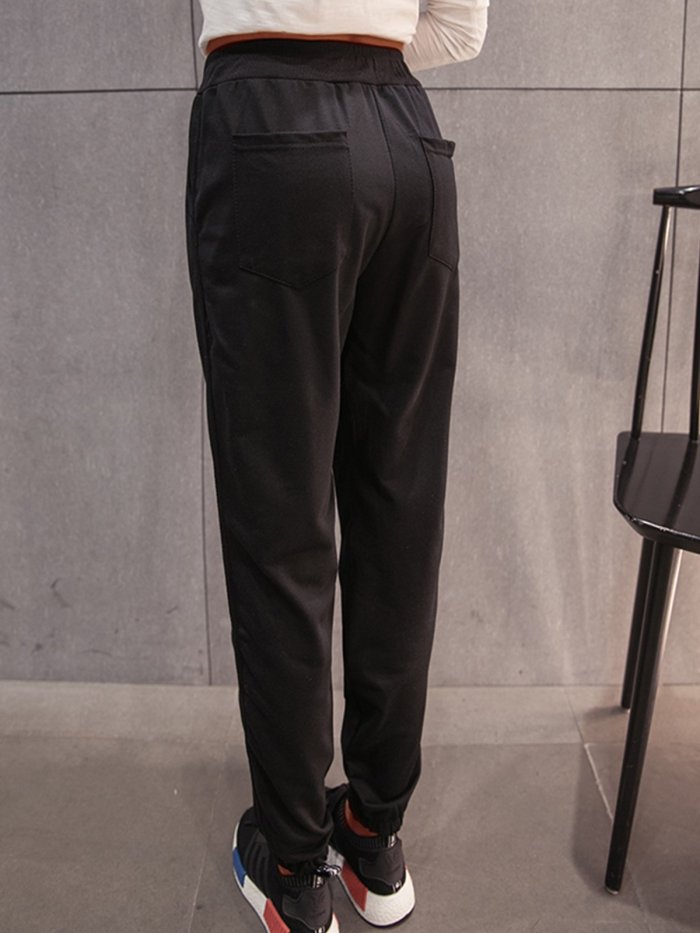Plus Size Women Plain Casual Pants