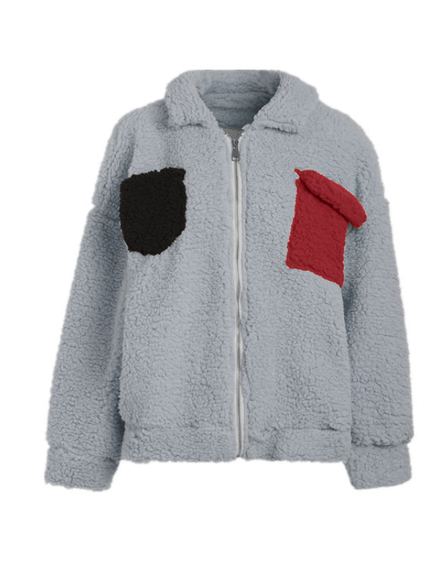 Paneled Special  Pockets Long Sleeve Casual Coat