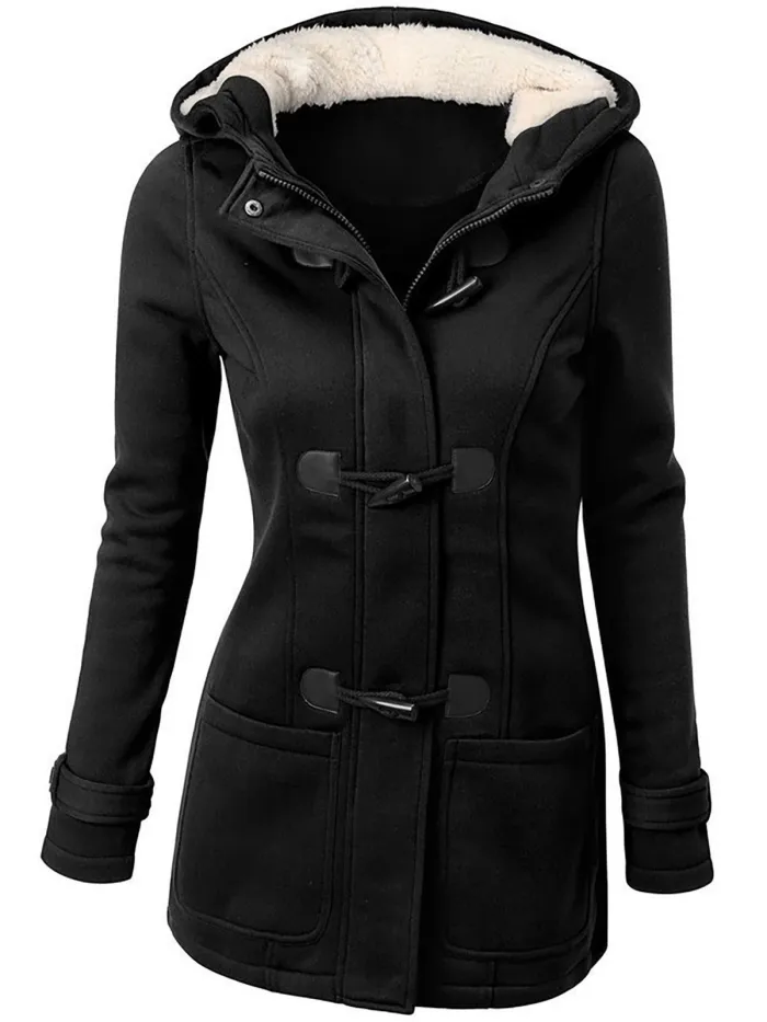 Womens Plus Size Paneled Hoodie Outerwears