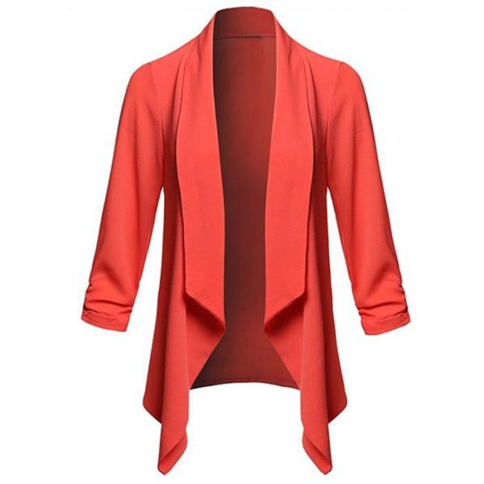 Women Vertical Collar Cotton-blend Paneled Elegant Small Suit