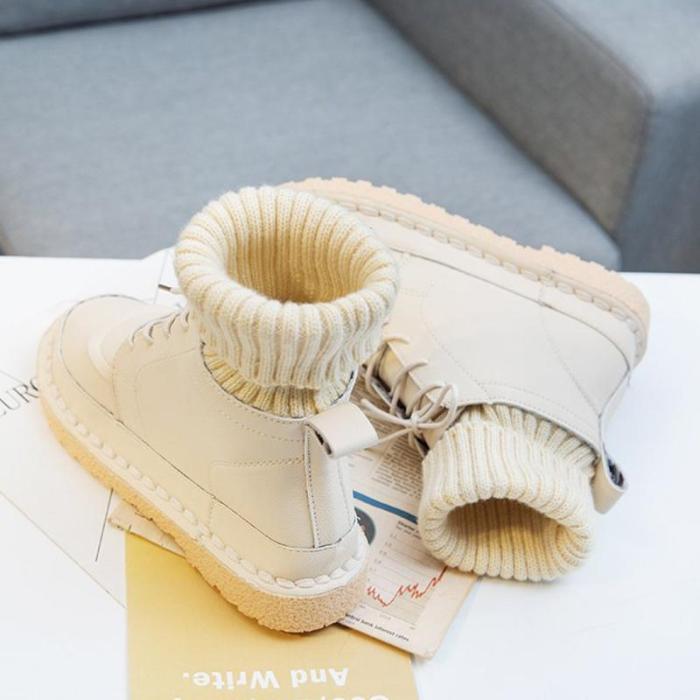 Women Booties Casual Lace Up Shoes