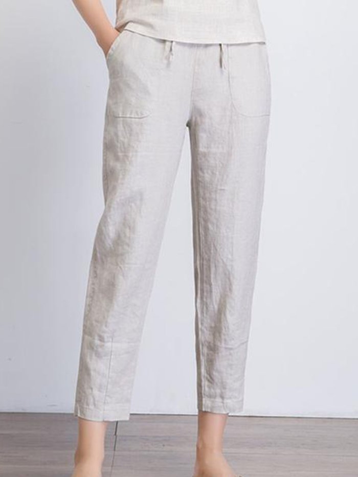 Plain Casual Pants