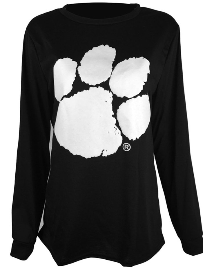 Long Sleeve Cotton Sweet Crew Neck T-Shirts
