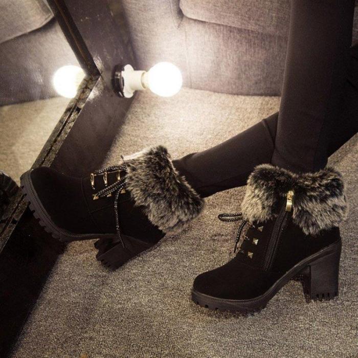 Womens Comfortable Lightweight Non-slip Female Casual Trend Martin Boots