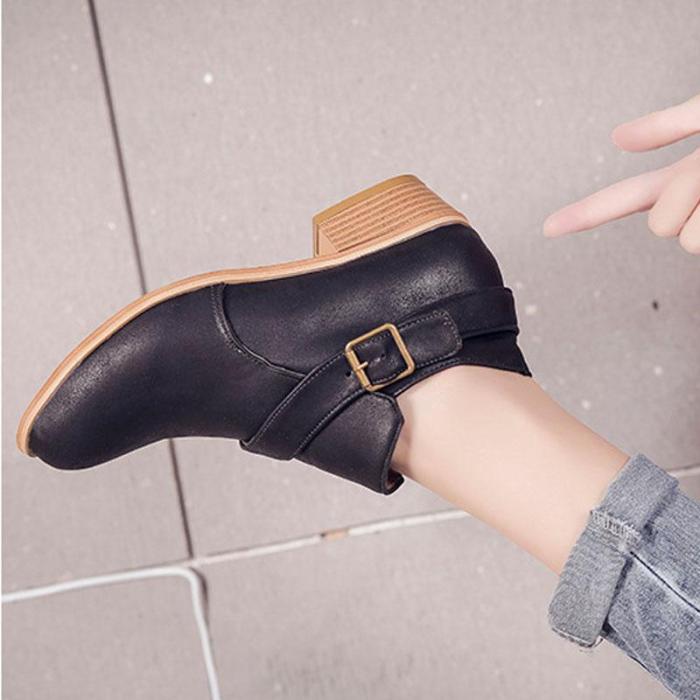 Women  Casual Outdoor Short High Heels Boots