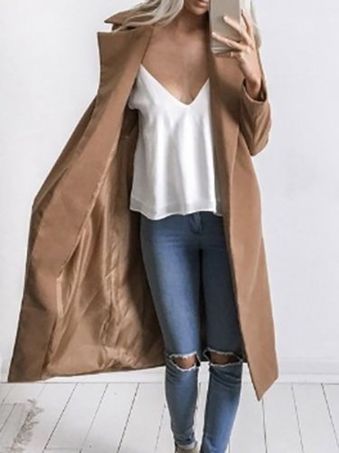 Shawl Collar Polyester Elegant Solid Blazer