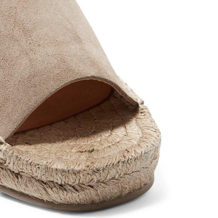 Women Arc Suede Espadrille Wedge Sandals