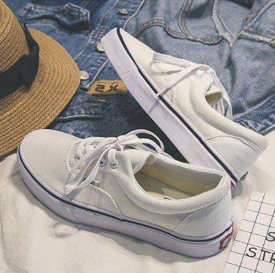 Women Flat Heel Lace-up Canvas Athletic Spring/Fall Flats