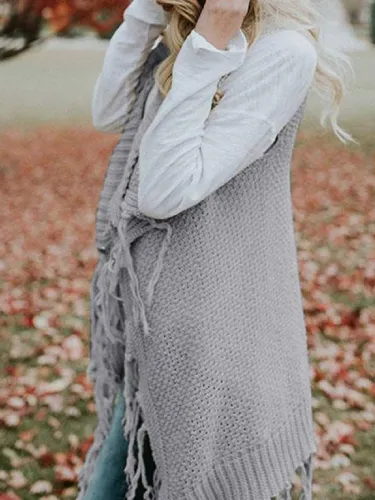 Sleeveless Casual Outerwear
