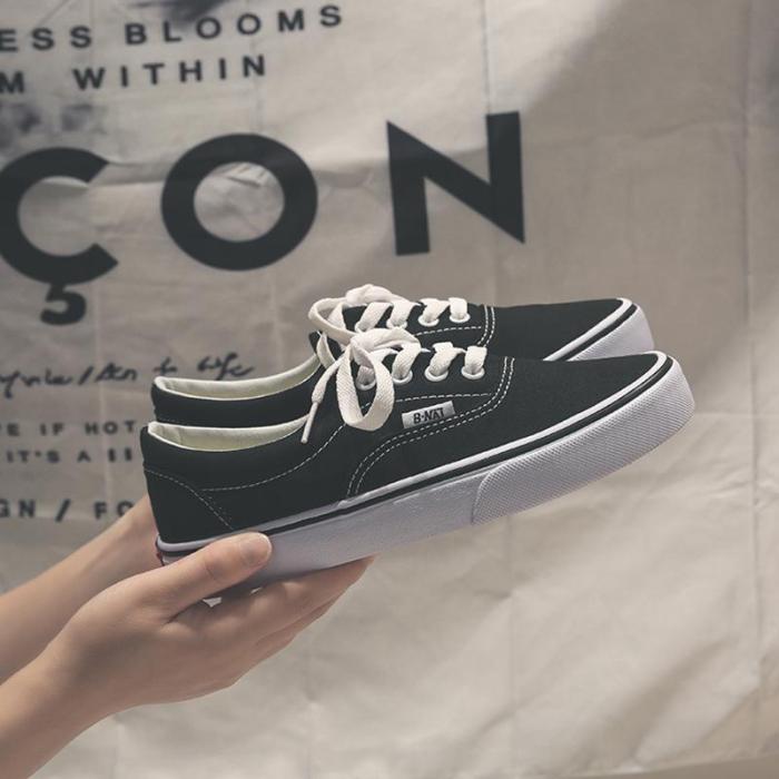 Women Flat Heel Lace-up Canvas Athletic Spring/Fall Flats